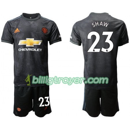 Billige Fotballdrakter Manchester United Shaw 23 Barn Tredjedraktsett 2019/20 Kortermet